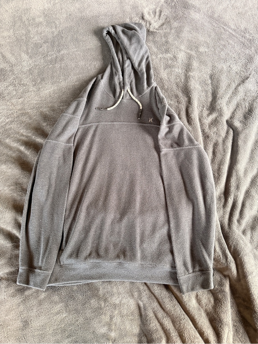 Hurley Men's Gray Crewneck Hooded Sweatshirt
